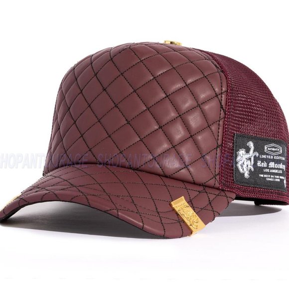 Red Monkey Luxe Burgundy RM1461 New Limited Edition Unisex Trucker Hat Cap - Picture 1 of 8